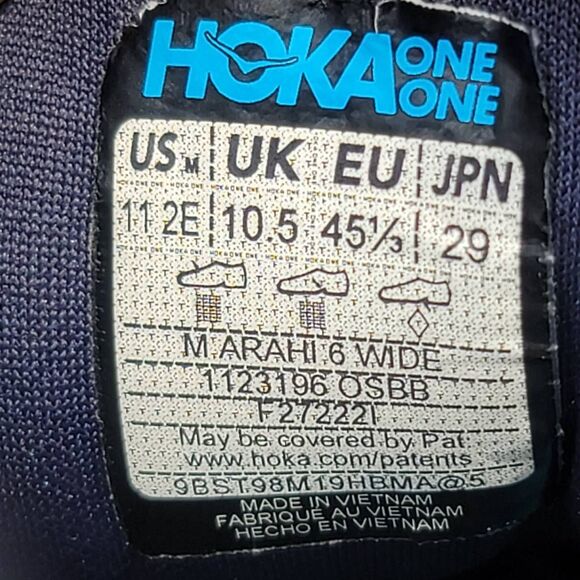 Hoka One One ARAHI 6 Wide - Men's Running Shoes - Size 11 2E - Picture 11 of 11